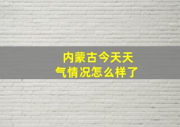 内蒙古今天天气情况怎么样了