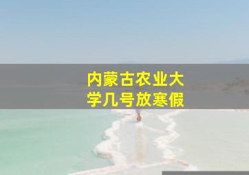 内蒙古农业大学几号放寒假