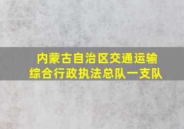 内蒙古自治区交通运输综合行政执法总队一支队