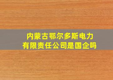 内蒙古鄂尔多斯电力有限责任公司是国企吗