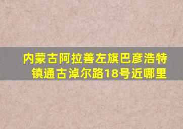 内蒙古阿拉善左旗巴彦浩特镇通古淖尔路18号近哪里