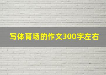 写体育场的作文300字左右