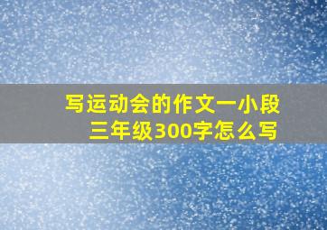 写运动会的作文一小段三年级300字怎么写