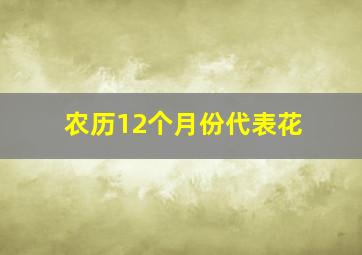 农历12个月份代表花