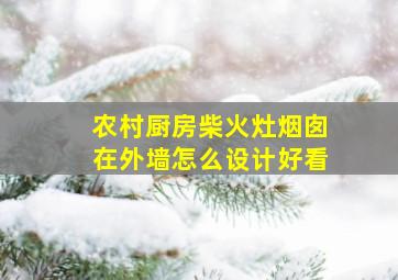 农村厨房柴火灶烟囱在外墙怎么设计好看