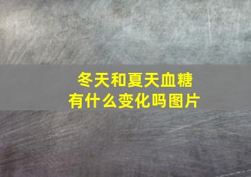 冬天和夏天血糖有什么变化吗图片