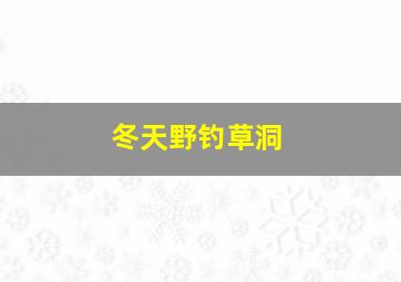 冬天野钓草洞