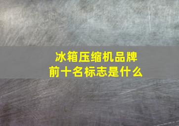 冰箱压缩机品牌前十名标志是什么