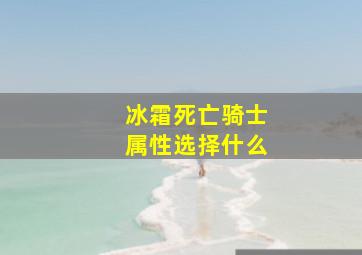 冰霜死亡骑士属性选择什么