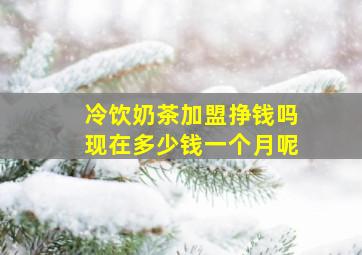 冷饮奶茶加盟挣钱吗现在多少钱一个月呢