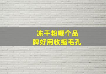 冻干粉哪个品牌好用收缩毛孔