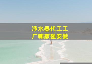 净水器代工工厂哪家强安徽