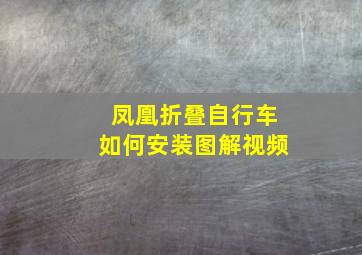 凤凰折叠自行车如何安装图解视频