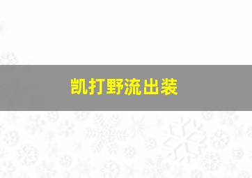 凯打野流出装