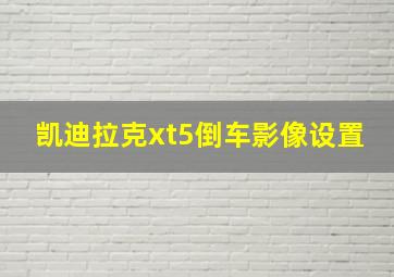 凯迪拉克xt5倒车影像设置