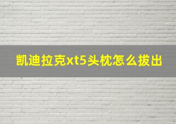 凯迪拉克xt5头枕怎么拔出