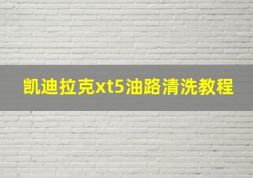 凯迪拉克xt5油路清洗教程