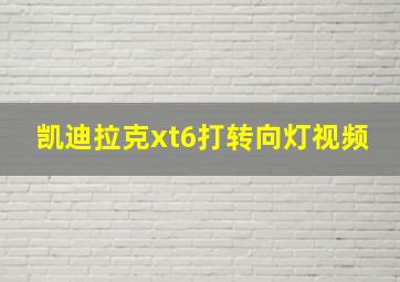 凯迪拉克xt6打转向灯视频