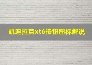 凯迪拉克xt6按钮图标解说