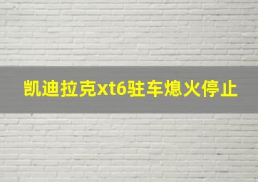 凯迪拉克xt6驻车熄火停止