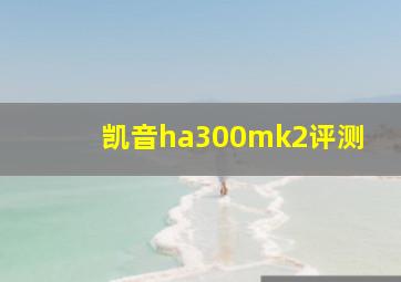 凯音ha300mk2评测