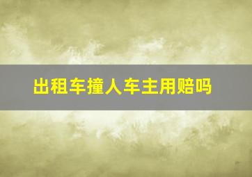 出租车撞人车主用赔吗