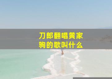 刀郎翻唱黄家驹的歌叫什么