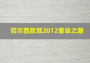 切尔西欧冠2012晋级之路