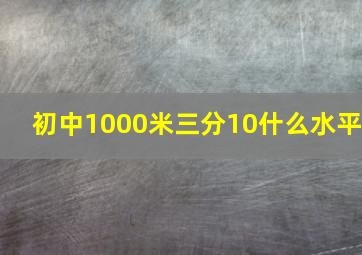 初中1000米三分10什么水平