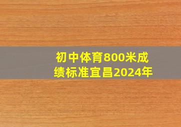 初中体育800米成绩标准宜昌2024年