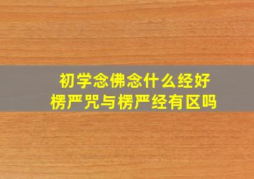 初学念佛念什么经好楞严咒与楞严经有区吗