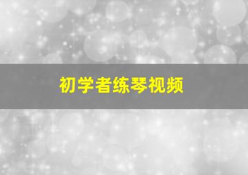 初学者练琴视频