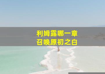 利姆露哪一章召唤原初之白