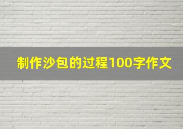 制作沙包的过程100字作文