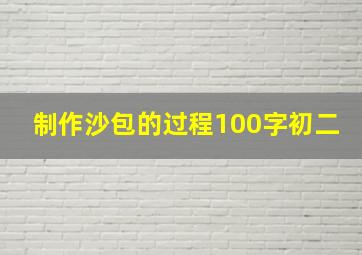 制作沙包的过程100字初二