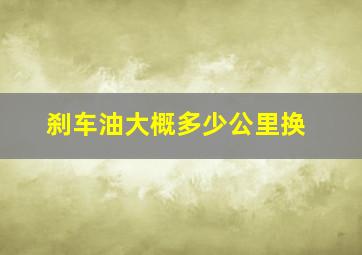 刹车油大概多少公里换