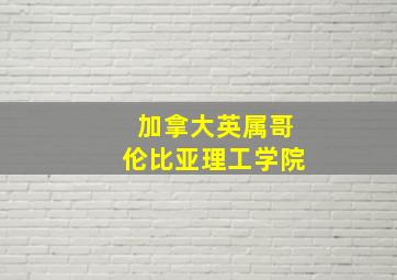 加拿大英属哥伦比亚理工学院