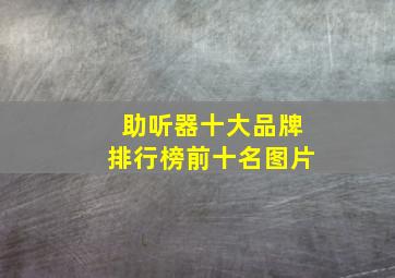 助听器十大品牌排行榜前十名图片