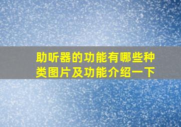 助听器的功能有哪些种类图片及功能介绍一下