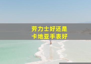 劳力士好还是卡地亚手表好