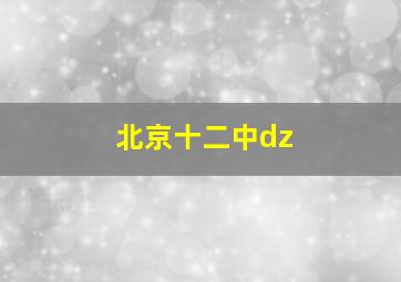 北京十二中dz