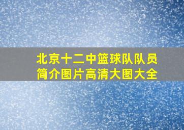 北京十二中篮球队队员简介图片高清大图大全