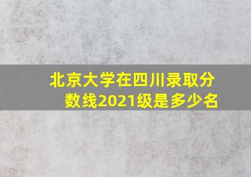 北京大学在四川录取分数线2021级是多少名