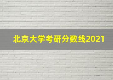 北京大学考研分数线2021