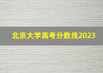 北京大学高考分数线2023