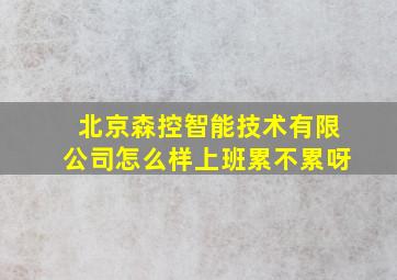 北京森控智能技术有限公司怎么样上班累不累呀