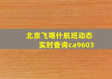 北京飞喀什航班动态实时查询ca9603