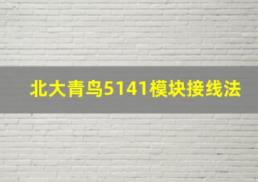 北大青鸟5141模块接线法