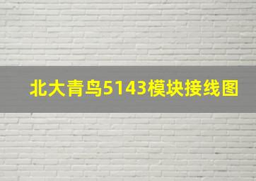 北大青鸟5143模块接线图