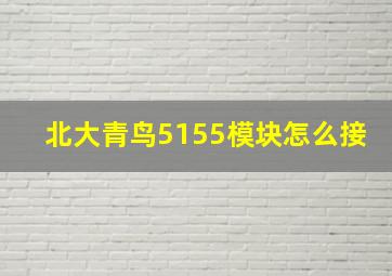 北大青鸟5155模块怎么接